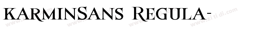 karminSans Regula字体转换